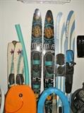 Water skis and other water things.