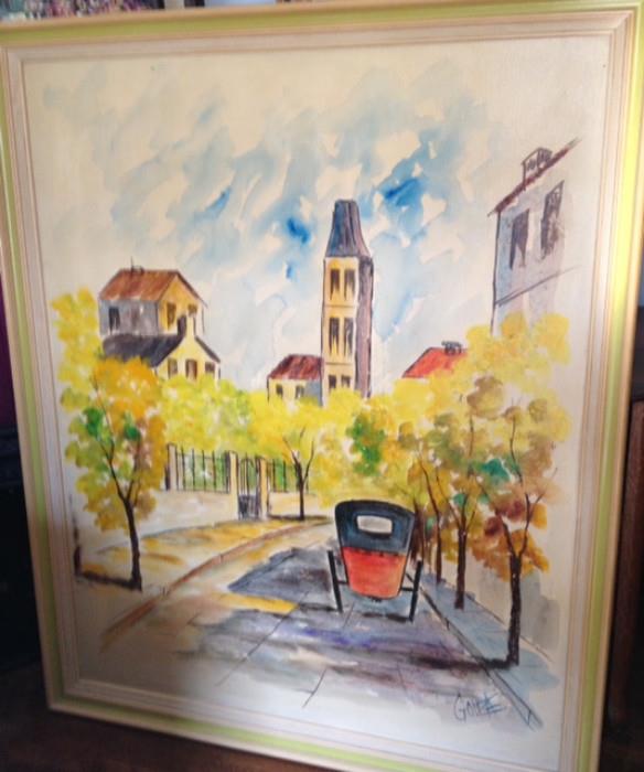 Original Large Mid Century French Oil Painting