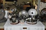 Vintage Revere ware copper bottom pots and pans