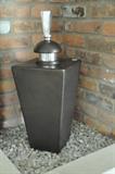 Large contemporary metal and chrome 'perfume bottle"