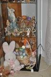 Fun Easter decor including dozens of painted eggs!