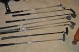 Variety of putters, irons and vintage woods available