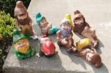 Vintage outdoor garden ceramic gnomes c. 1970