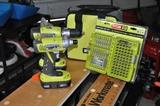 Ryobi drill and driver with accessories