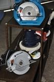 Black and Decker circular saw, Skilsaw circular saw and electric car buffers