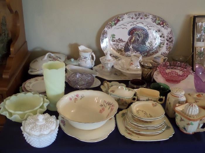 Homer Laughlin Virginia Rose and fine china pieces made in Japan 