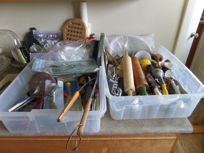 an abundance of clean household & kitchen items in very good condition 