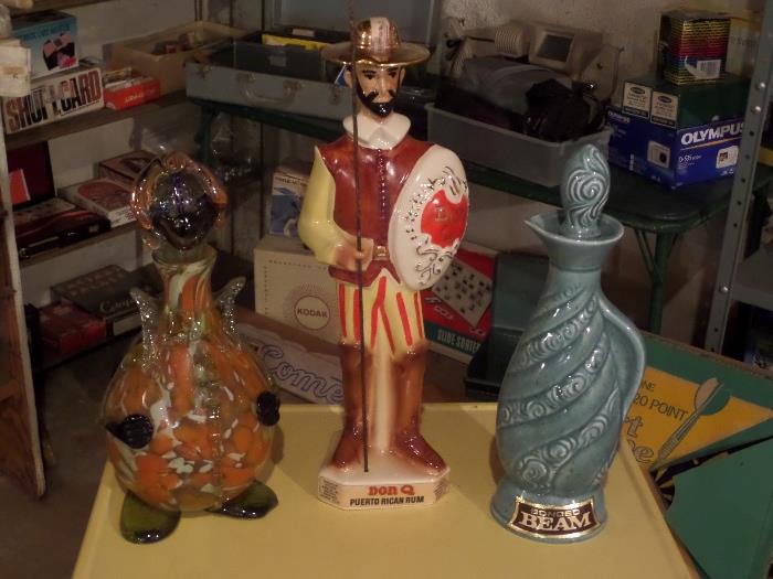 very unique and vintage decanters 