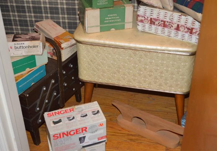 Sewing Boxes and Supplies