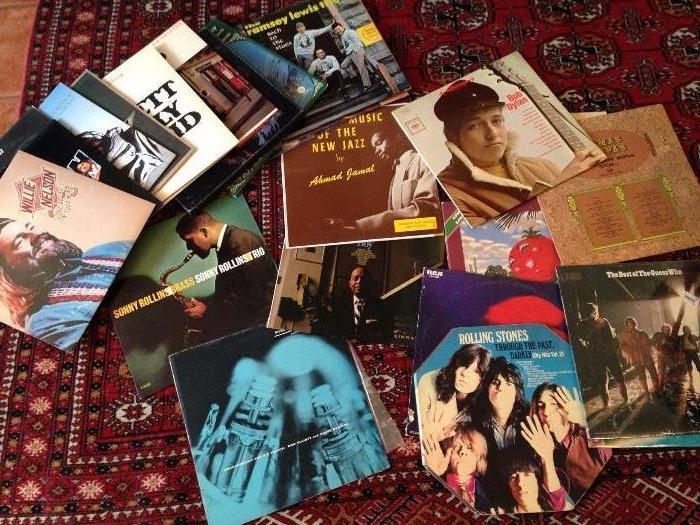 Folk, jazz, rock and outlaw country LPs