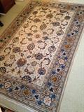Ivory field Kashan, 54 by 84", central Iran about 70 years old.