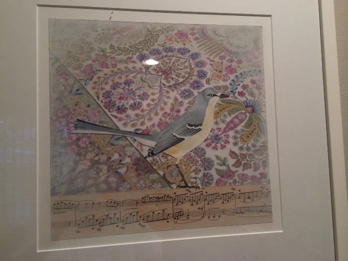  "Mocking Bird Dream" Sarah Bishop original mixed media.