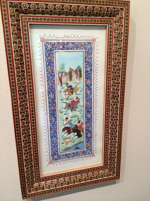 Swordsmen, hand painted Persian $275.