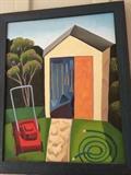 "Tool Shed" original painting by Austin artist James B. Janknegt