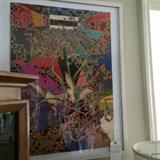 "School" Acrylic on canvas by Erin Curtis, 25.5 x 31.25" purchased at defunct Champion Gallery, Austin TX.