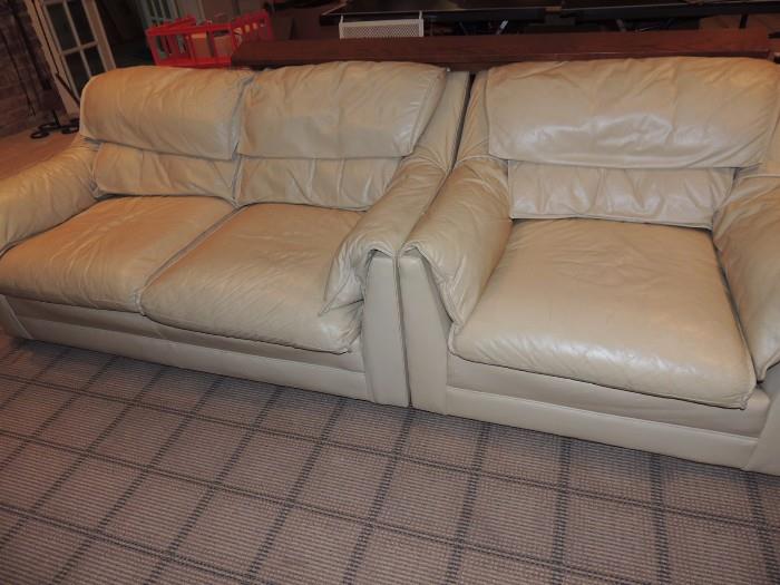 Leather sectional great for media rooms!
