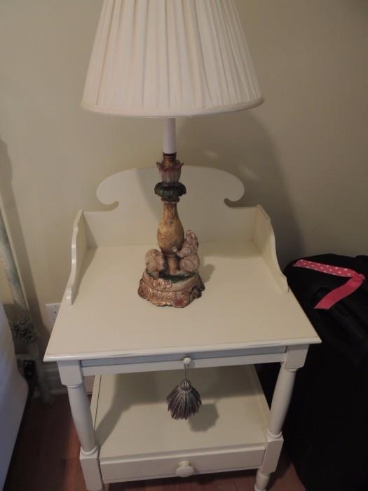 Lexington side table , bunny lamp