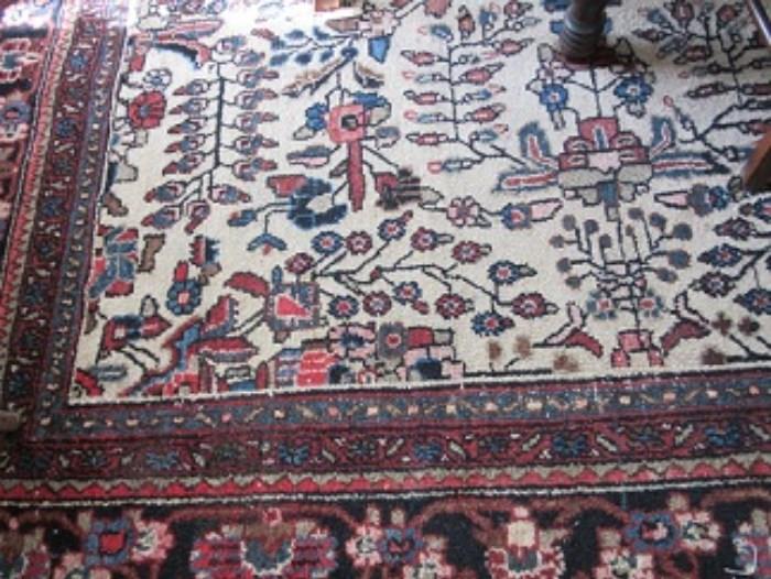 This is an antique Hamadan rug  12'6 x 9'  
