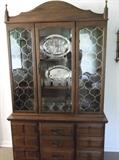 Walnut china cabinet