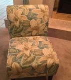 Lily pattern slipper chair