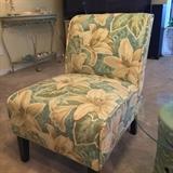 Lily pattern slipper chair