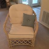 twisted wood arm chair