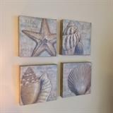 wall decor beach art, shell art