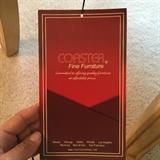 coaster formal dining table, double pedestal, two leaves, twelve chairs