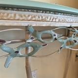 School of Fish Metal Half Round Table