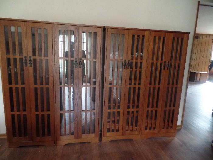Pair of prairie style bookcases