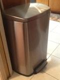 Stainless steel trash can