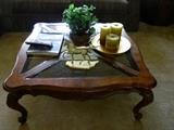 Coffee Table with glass inserts