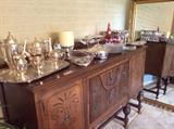 Buffet, very nice large mirror & great serving pieces