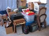 Yet to unpack everything! Check out the folding rocking chair on the right. See next photo for open chair.