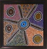 Aboriginal Dot Painting on Canvas
