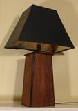 Pre-ban Rosewood & Ebony Hand Crafted Lamp