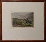 Ant. Hand Colored Kangaroo Hunt Folio Prints, 1882 & 1886