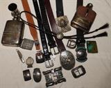 Sterling Silver Buckles, Flasks
