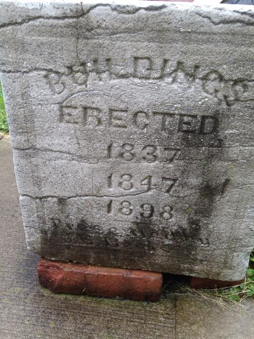 Corner stone from a Mormon church in Independence. This is all the information the seller has provided.