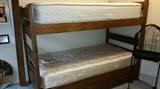Great wood bunk beds, nice mattresses.