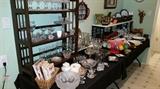 Lots of glass, crystal and china.