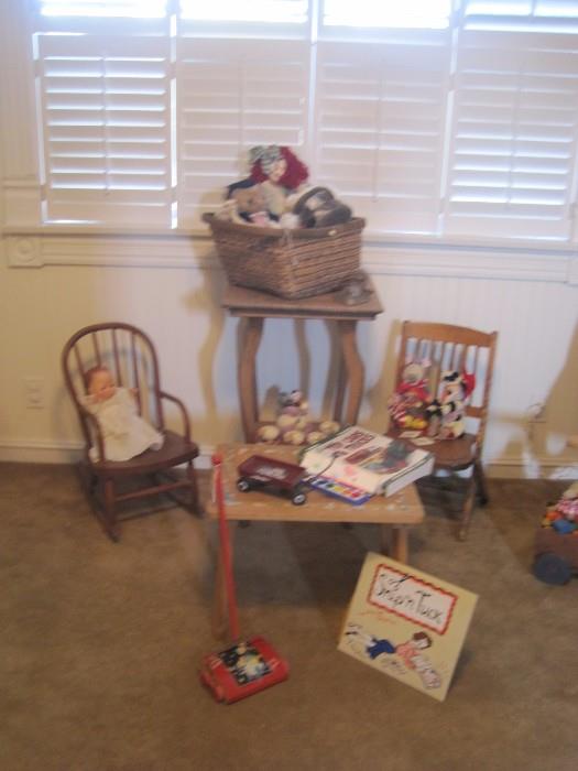 VINTAGE AND ANTIQUE CHILDREN'S FURNITURE AND TOYS