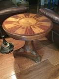 Inlaid Drum Table