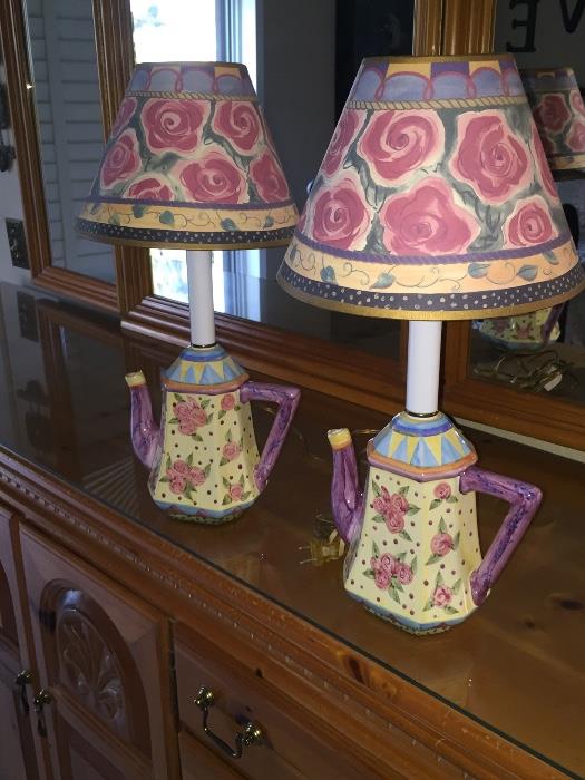 Pair of Pitcher Lamps