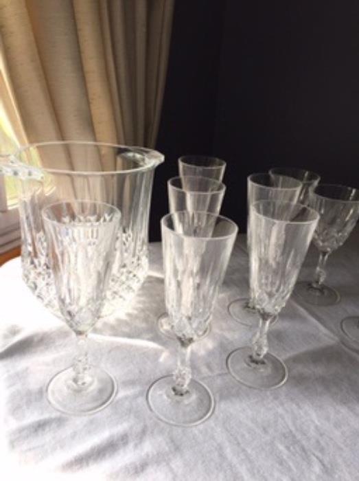 Waterford crystal - Champagne cooler and flutes