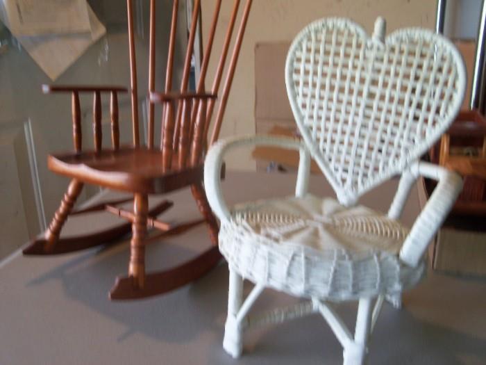 2 DOLL CHAIRS