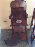 combo 1940s high chair potty