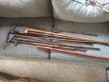 Very Vintage Cane collection, One with a flask, some sterling silver accents, some hand carved, great mini collection