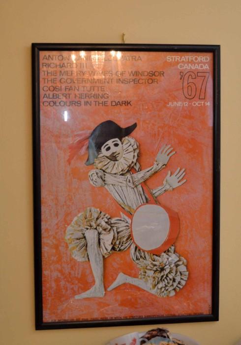 Framed Shakespeare Theater Poster