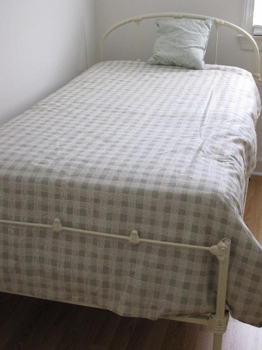 Antique Iron 3/4 bed with mattress